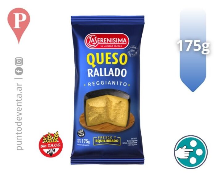 Queso Rallado Reggianito La Serenisima 175g