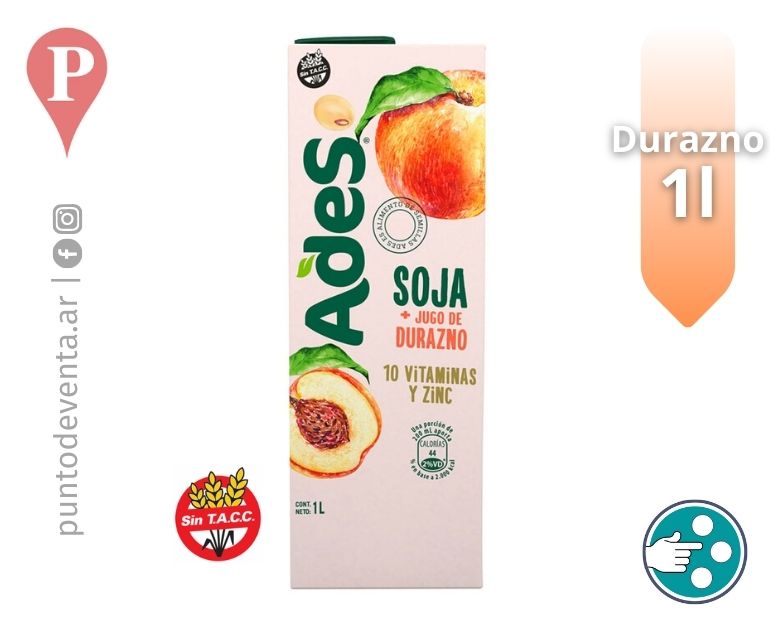 Jugo Ades Lt Durazno