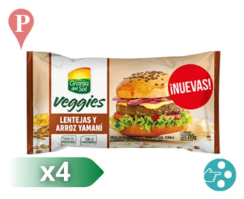 medallon veggie granja del sol lenteja y arroz yamani