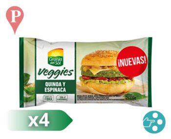 medallon veggie granja del sol quinoa y espinaca