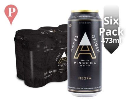 Cerveza Andes Origen Negra Lata 473ml x6