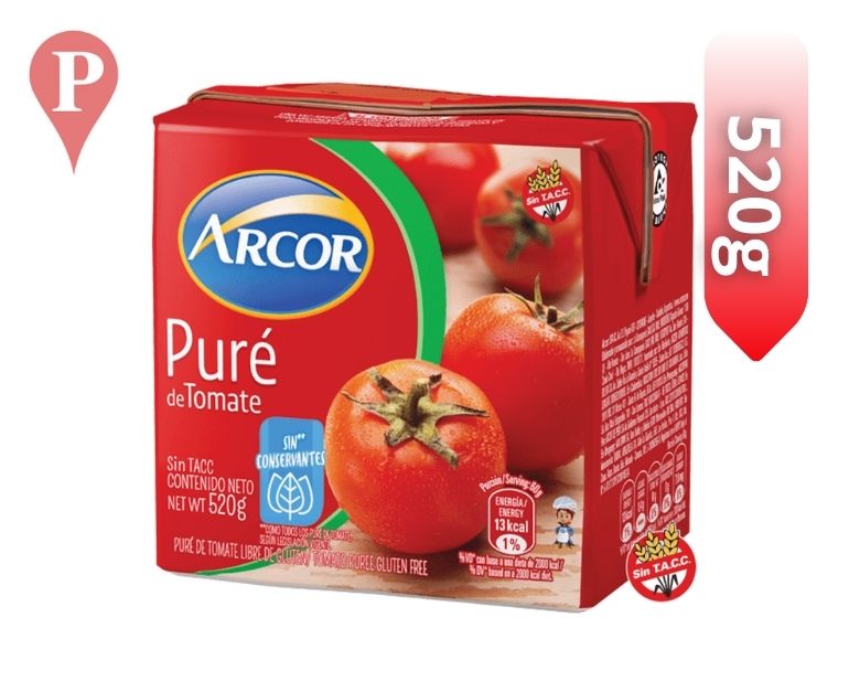 Pure de Tomate Arcor 520g