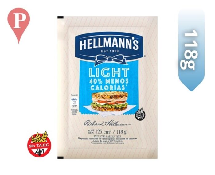 Mayonesa Hellmanns Light 118g