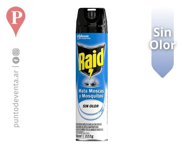 Insecticida Raid Sin Olor MMM 360ml