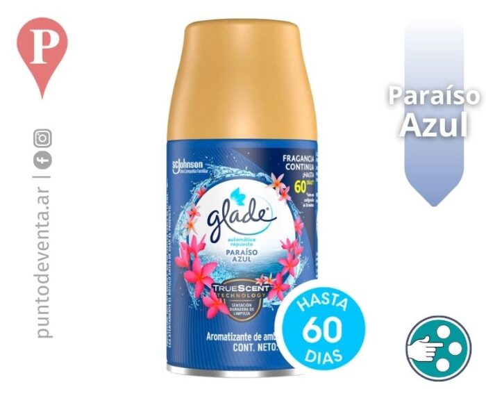 Repuesto Difusor Aromatizador Glade Paraíso Azul