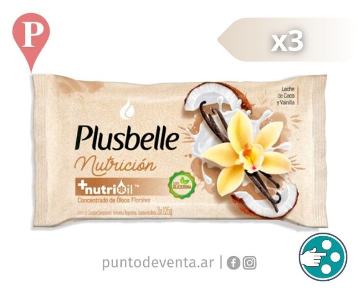 Jabón de Tocador Plusbelle Nutrición 3x125g