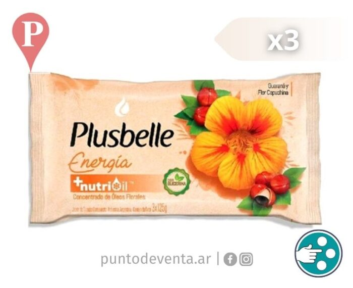 Jabón de Tocador Plusbelle Energía 3x125g