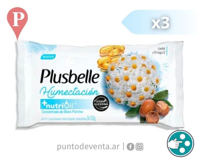 Jabón de Tocador Plusbelle Humectación 3x125g
