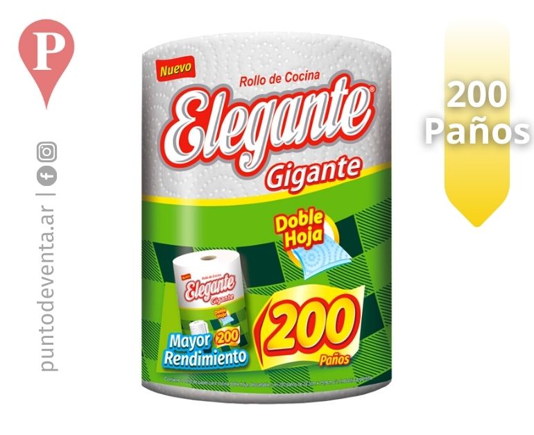 Rollo de Cocina Gigante Elegante 200paños