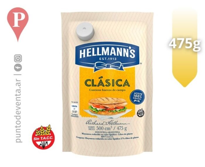 Aderezo Mayonesa Hellmanns 475g