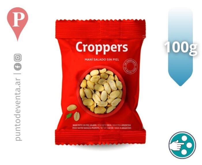 Mani Croppers Salado Sin Piel 100g