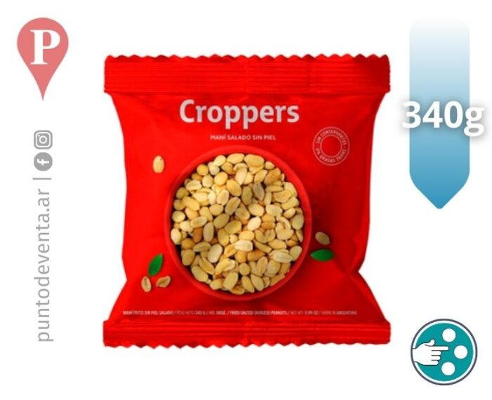 Mani Croppers Salado Sin Piel 340g