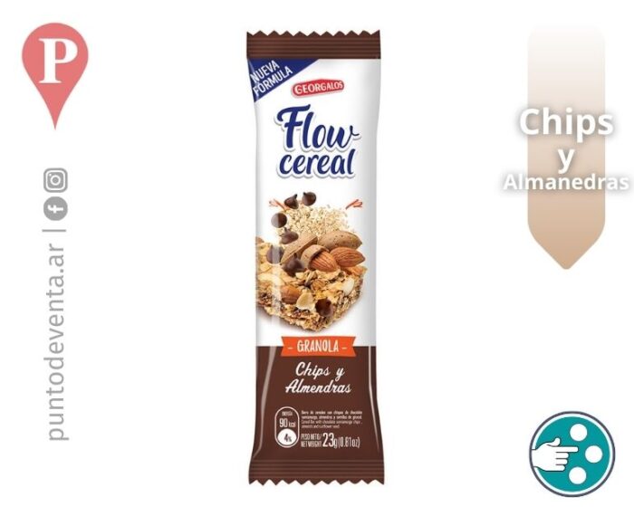 Barritas de Cereal Flow Cereal Georgalos Chips y Almendras