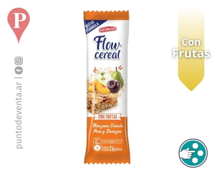 Barritas de Cereal Flow Cereal Georgalos con Frutas