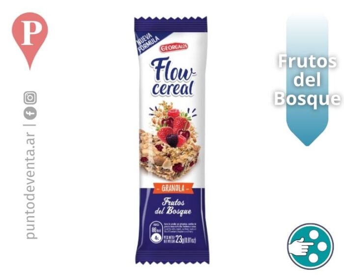 Barritas de Cereal Flow Cereal Georgalos Frutos del Bosque