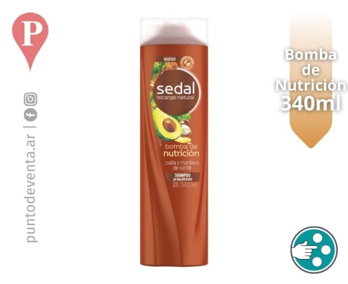 Shampoo Sedal Bomba de Nutrición 340ml