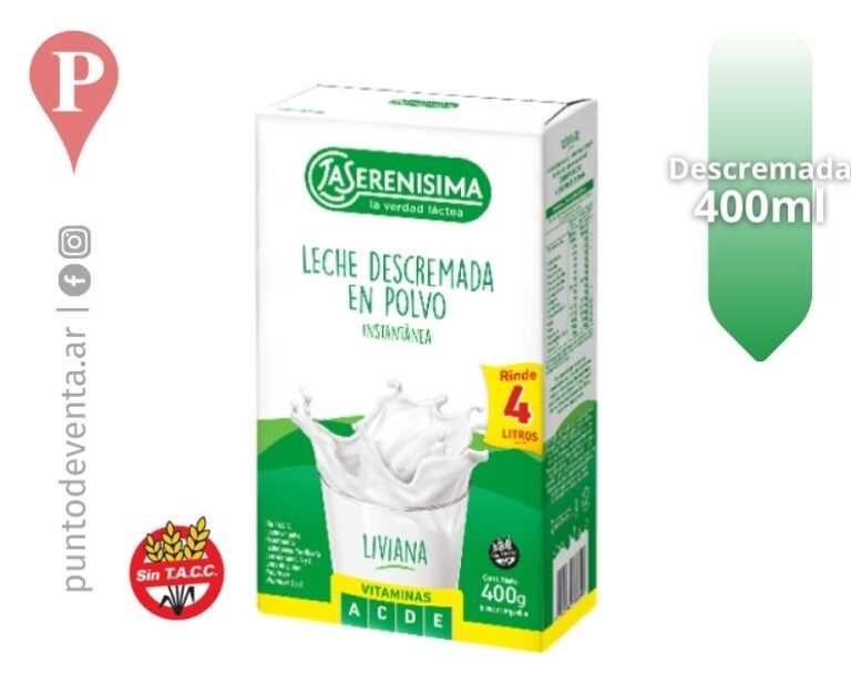 Leche en Polvo Descremada Serenisima 400g