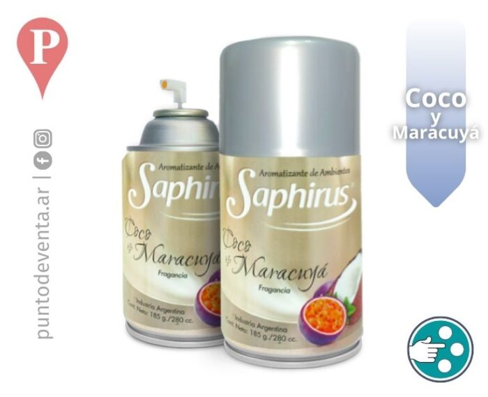 Repuesto Difusor Aromatizador Saphirus Coco y Maracuyá 280ml