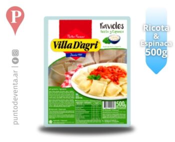 Ravioles Villa D Agri Ricota y Espinaca 500g