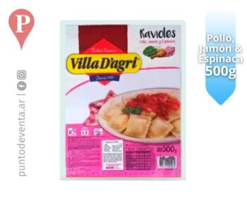 Ravioles Villa D Agri Pollo, Jamon y Espinaca 500g