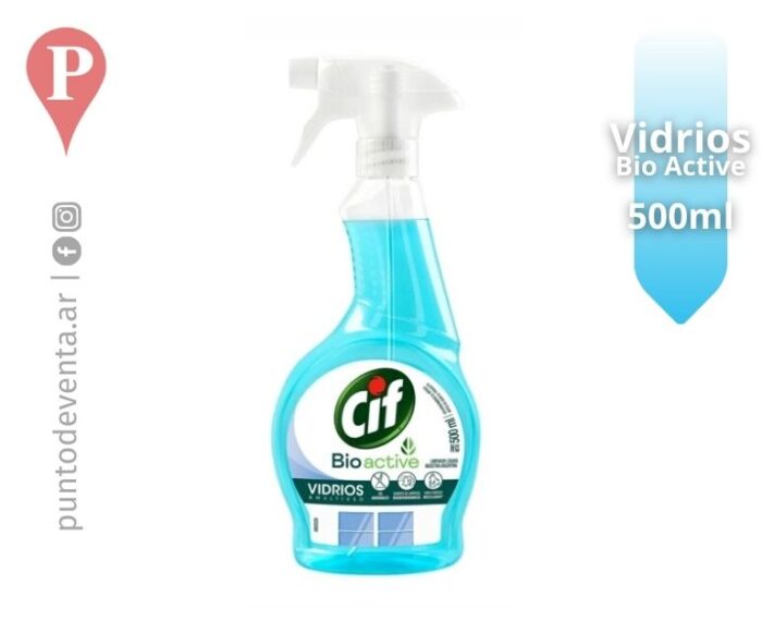 Limpiador Vidrios Cif Bio Active con Gatillo 500ml