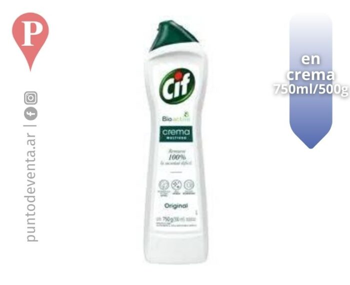 Limpiador en Crema Cif 750g/500ml