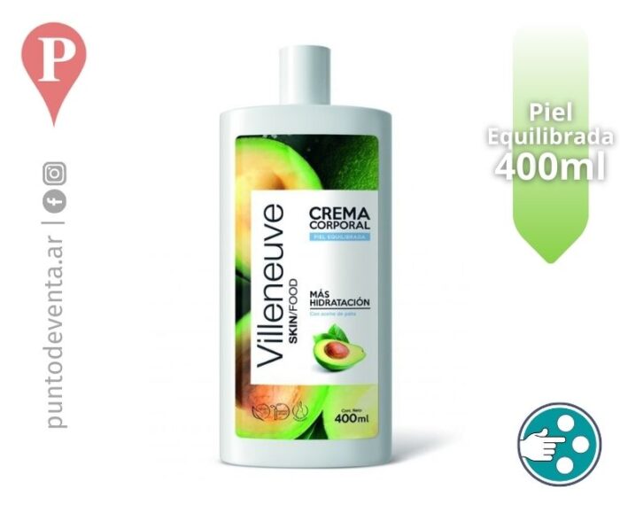 Crema Corporal Villeneuve Palta Piel Equilibrada 400ml
