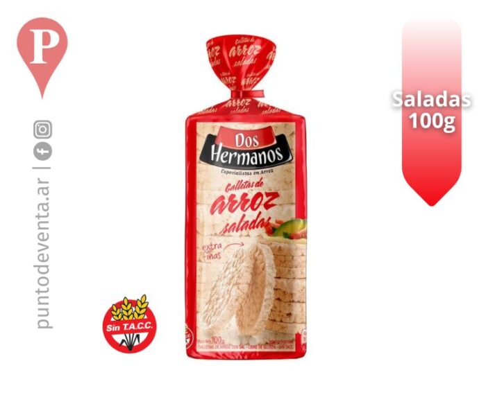 Galletas de Arroz Saladas Dos Hermanos 100g