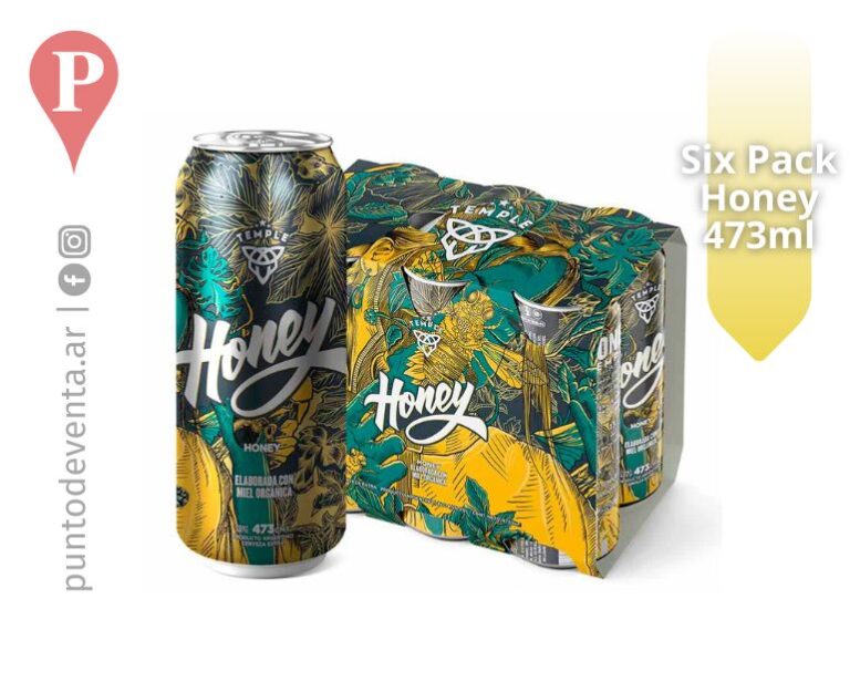Cerveza Temple Honey Six Pack Lata 473ml