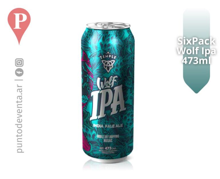 Cerveza Temple Wolf Ipa Lata 473ml