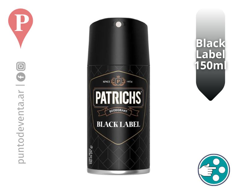 Desodorante Patrichs Black Label 150ml