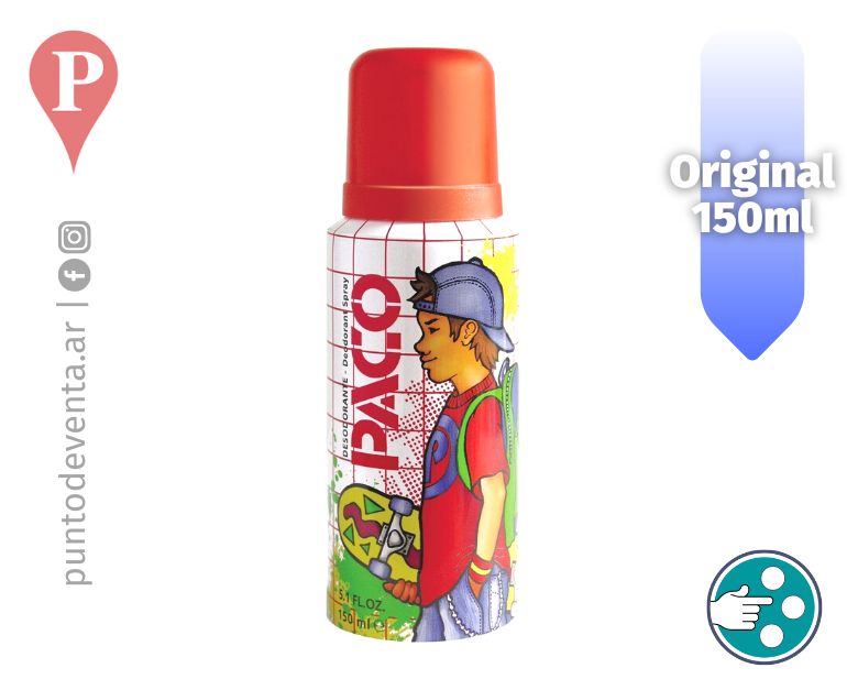 Desodorante Paco Original 150ml - desarrollo.puntodeventa.ar