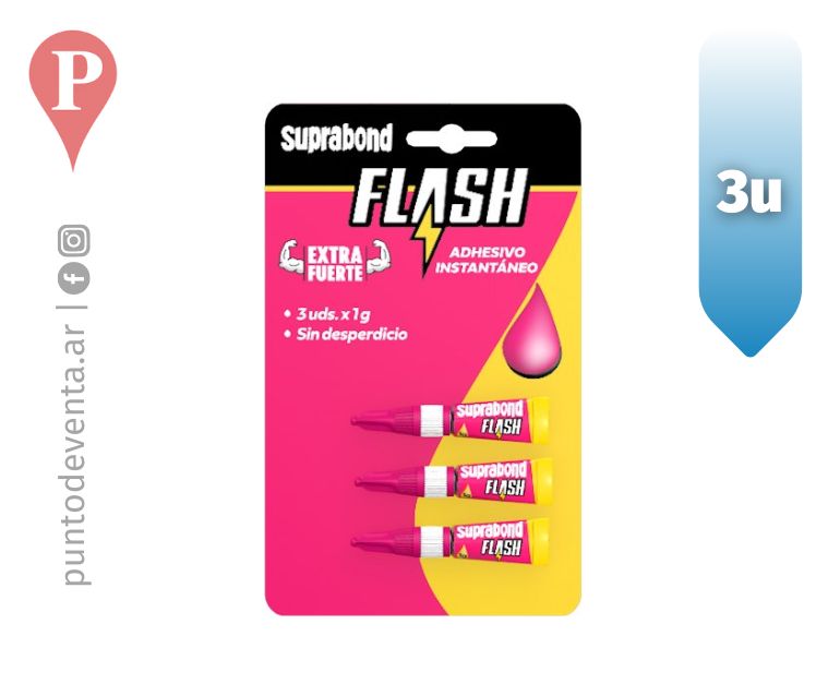 Pegamento Suprabond Flash 3u 1g - desarrollo.puntodeventa.ar