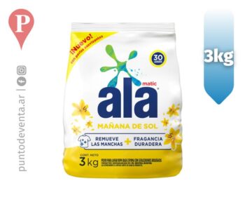 Jabon en Polvo Ala Matic Mañanas de Sol 3kg - desarrollo.puntodeventa.ar