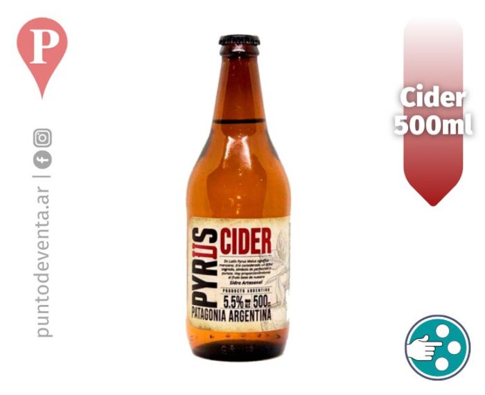 Sidra Artesanal Pyrus Cider Bot 500ml - desarrollo.puntodeventa.ar