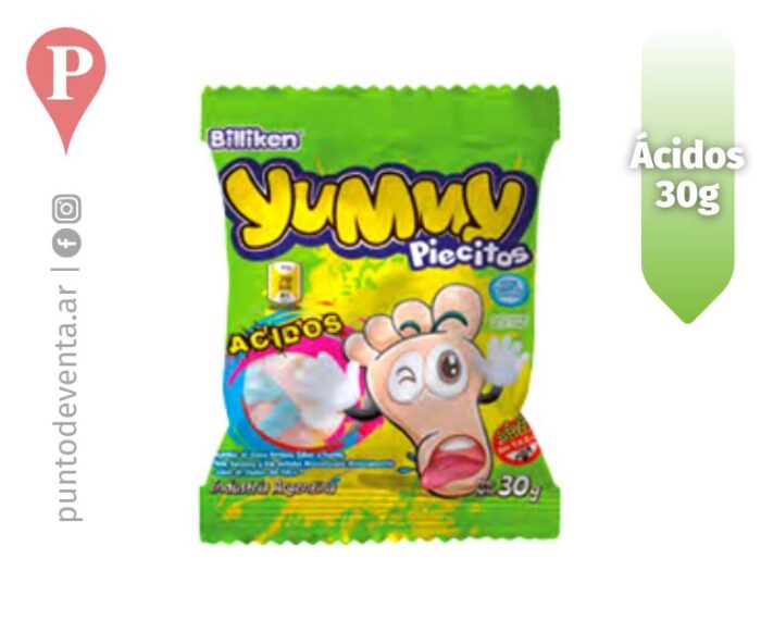 Gomitas Frutales Yummy Piecitos Ácidos 30g - desarrollo.puntodeventa.ar