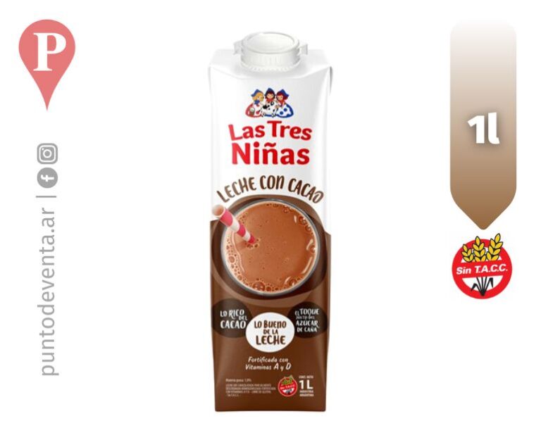 Leche Chocolatada Tres Niñas 1l - desarrollo.puntodeventa.ar