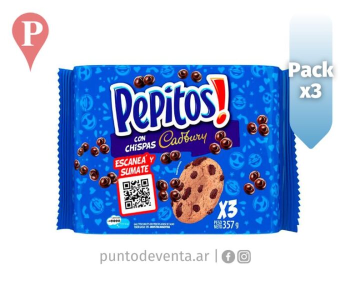 Galletitas Pepitos x3 357g - desarrollo.puntodeventa.ar