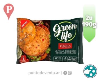 Medallon Veggie Green Life Lentejas, Zanahoria y Girasol 2u - desarrollo.puntodeventa.ar