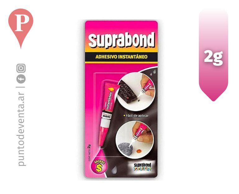 Pegamento Adhesivo Instantáneo Suprabond Flash 2g - desarrollo.puntodeventa.ar