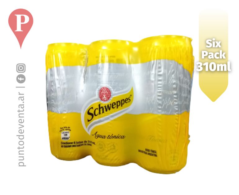 Gaseosa Schweppes Tonica Pack x6 310ml - desarrollo.puntodeventa.ar