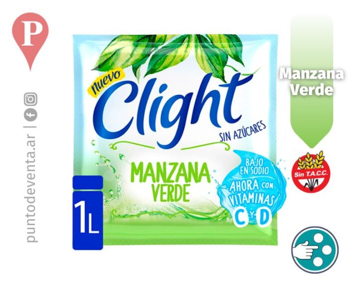 Jugo en Polvo Clight Manzana Verde 7,5g - desarrollo.puntodeventa.ar
