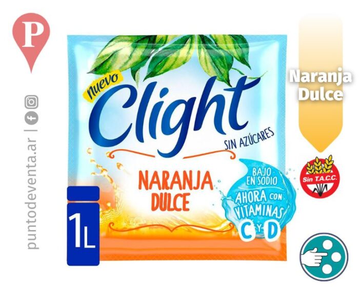 Jugo en Polvo Clight Naranja Dulce 7,5g - desarrollo.puntodeventa.ar