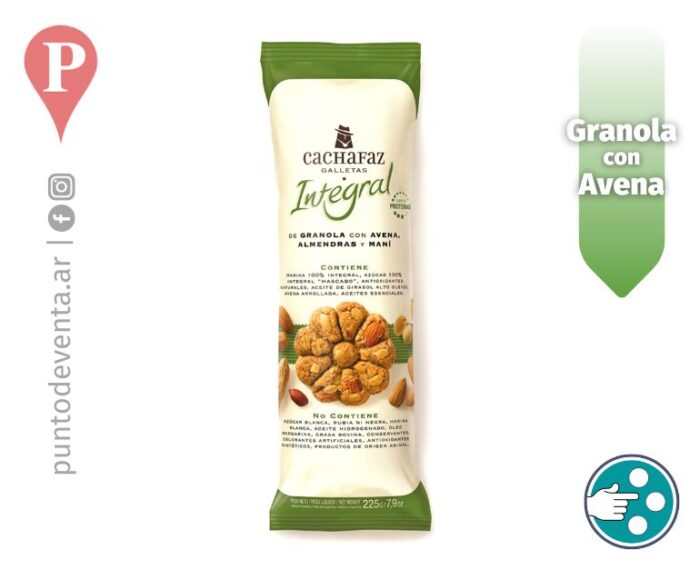 Galletitas Cachafaz Integral Avena y Granola 225g - desarrollo.puntodeventa.ar