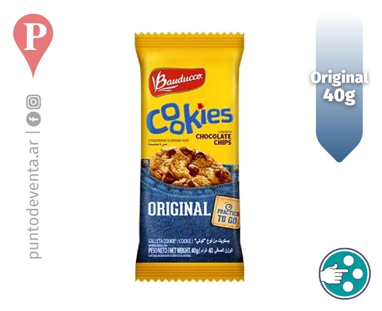 Galletitas Cookies Bauducco Original con Chips 40g - desarrollo.puntodeventa.ar