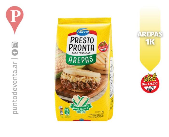 Harina de Maiz Blanco Presto Pronta para Arepas 1kg - desarrollo.puntodeventa.ar