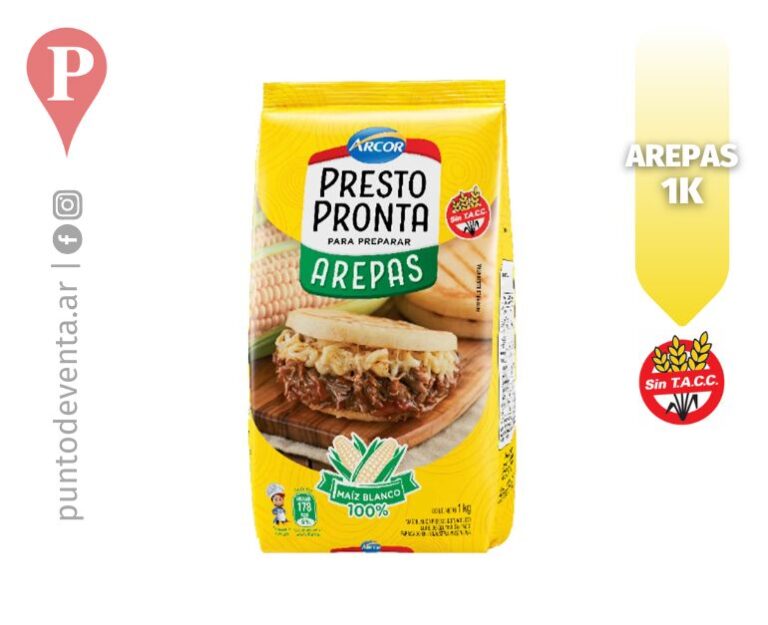 Harina de Maiz Blanco Presto Pronta para Arepas 1kg - desarrollo.puntodeventa.ar