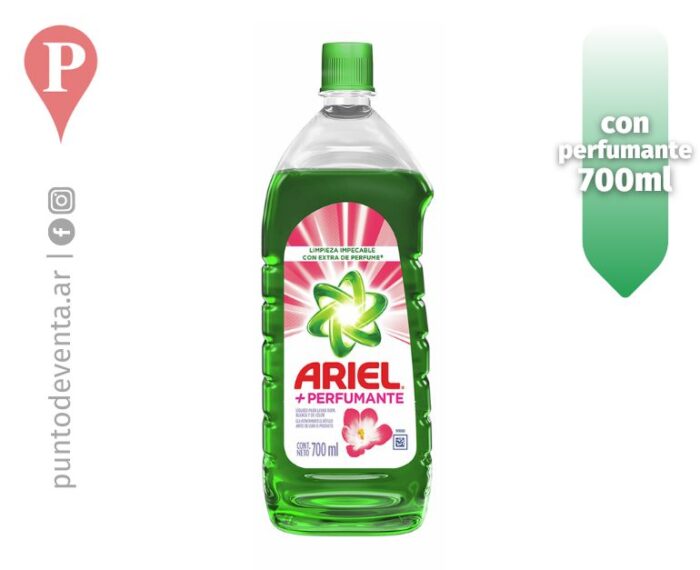 Jabón Liquido para Ropa Ariel + Perfumante 700ml - desarrollo.puntodeventa.ar