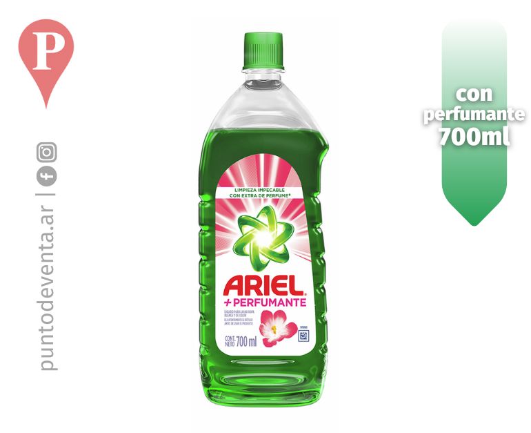Jabón Liquido para Ropa Ariel + Perfumante 700ml - desarrollo.puntodeventa.ar