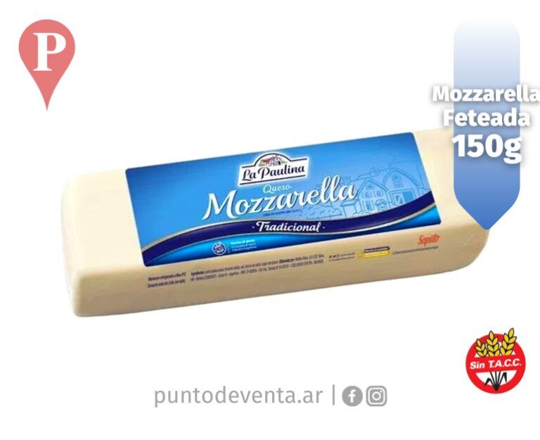 Queso Barra Mozzarella Feteado La Paulina 150g - desarrollo.puntodeventa.ar